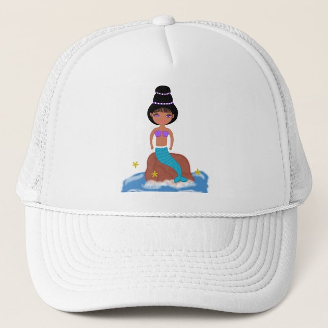 Zola the Mermaid Cap/Hat for Women/Girls Trucker Hat (Front)
