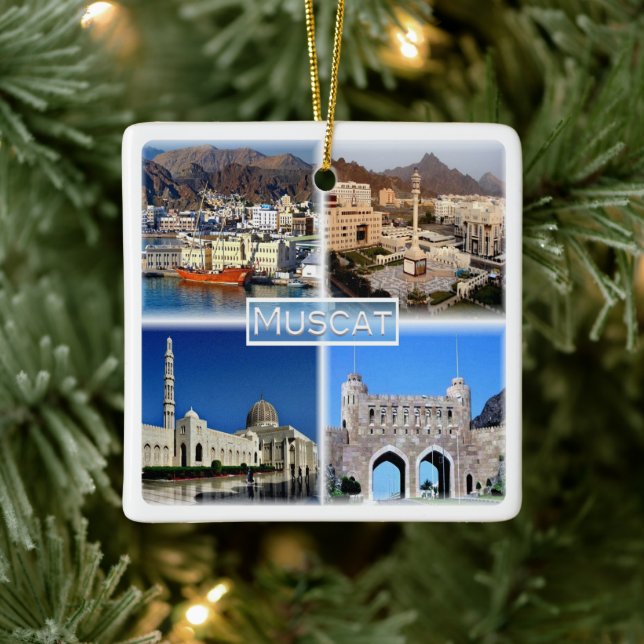 zOM003 MUSCAT Central Business District, Ceramic Ornament (Tree)