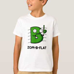 Zom-B-Flat Funny Halloween Zombie Music Pun  T-Shirt