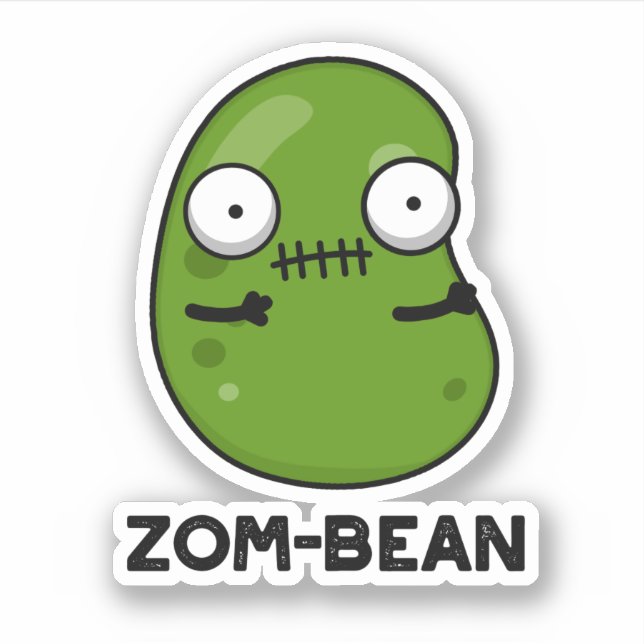 Zom-bean Funny Halloween Zombie Bean Pun  (Front)