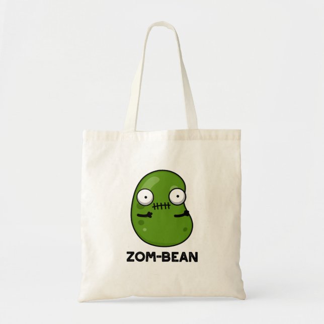 Zom-bean Funny Halloween Zombie Bean Pun  Tote Bag (Front)