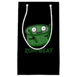Zom-beat Funny Halloween Zombie Drum Pun Dark BG Small Gift Bag
