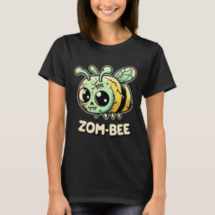 Zom-bee Adorably Creepy Zombie Bee Cartoon Hallowe T-Shirt