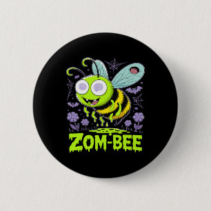 Zom-bee Cute Zombie Bee Funny Halloween Tee  6 Cm Round Badge