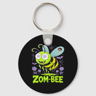 Zom-bee Cute Zombie Bee Funny Halloween Tee  Key Ring