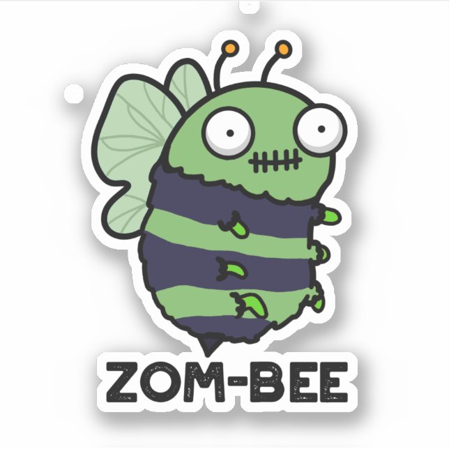 Zom-bee Funny Halloween Zombie Bee Pun  (Front)