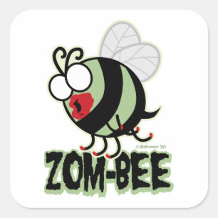 Zom-Bee Square Sticker