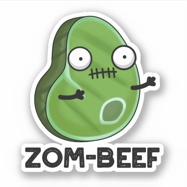 Zom-beef Funny Halloween Zombie Meat Pun (Front)