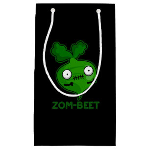 Zom-beet Funny Zombie Beet Pun Dark BG Small Gift Bag