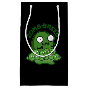 Zom-breed Funny Zombie Breed Pun Dark BG Small Gift Bag