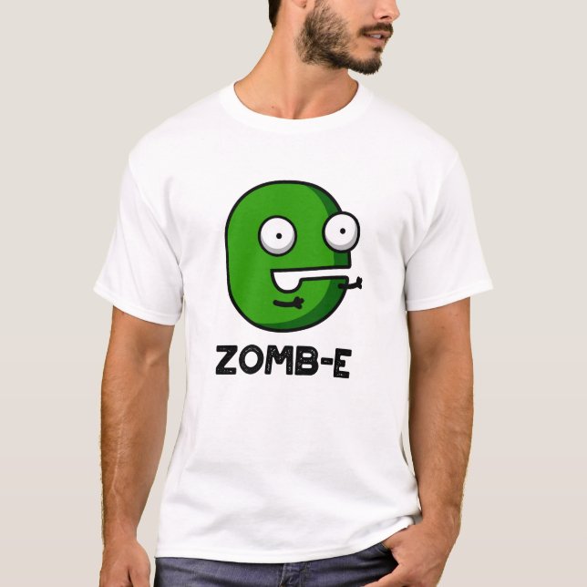 Zomb-E Funny Halloween Zombie Alphabet Pun  T-Shirt (Front)