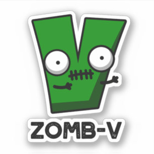 Zomb-V Funny Halloween Zombie Alphabet V Pun 