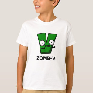 Zomb-V Funny Halloween Zombie Alphabet V Pun  T-Shirt