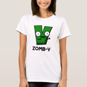 Zomb-V Funny Halloween Zombie Alphabet V Pun  T-Shirt