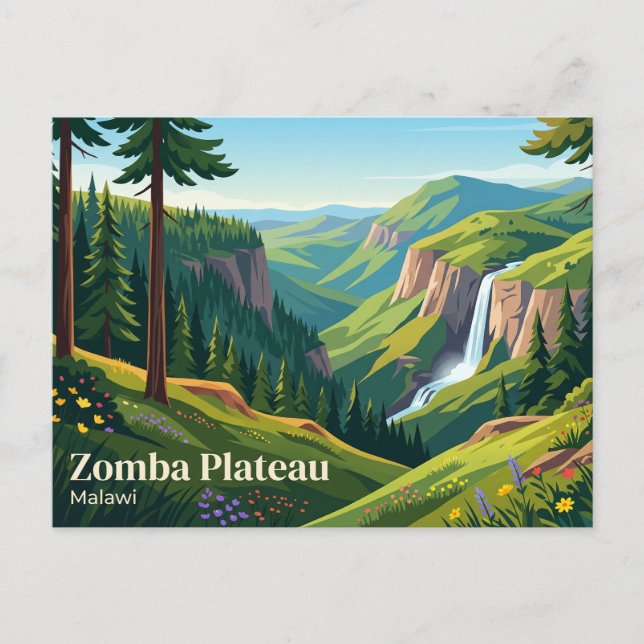 Zomba Plateau Malawi Postcard (Front)