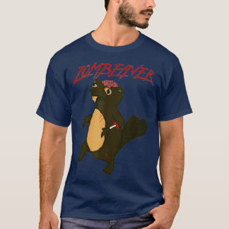 Zombeavers  Funny Zombie Beaver Joke Spooky T-Shirt
