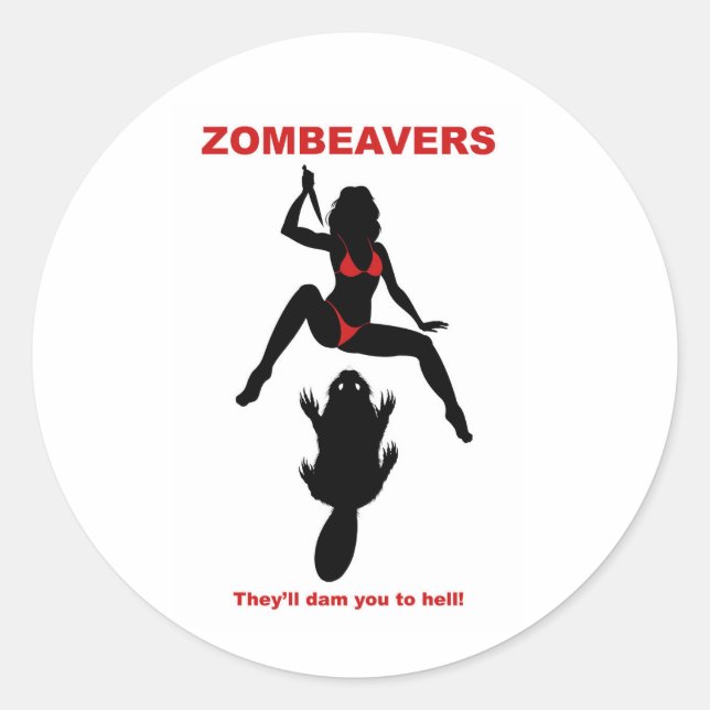 ZOMBEAVERS sticker (Front)