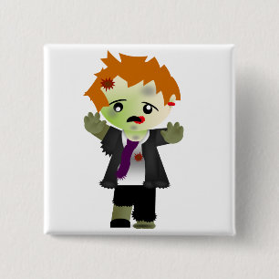 Zombie 15 Cm Square Badge