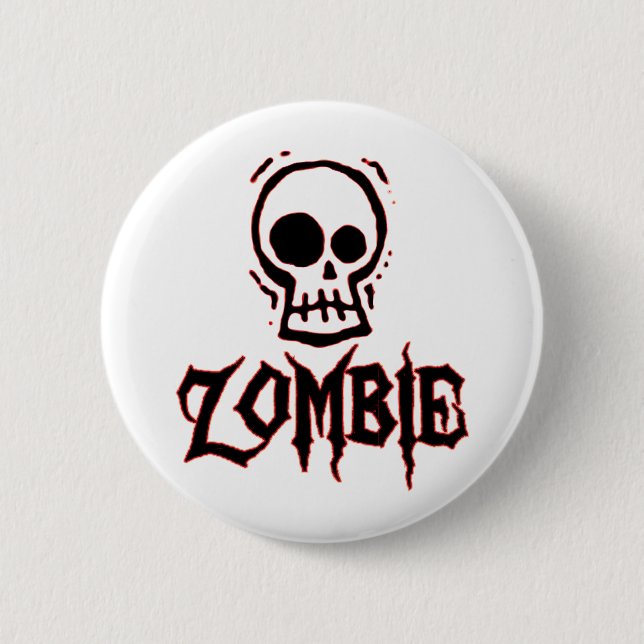 Zombie 6 Cm Round Badge (Front)