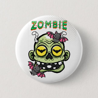 Zombie 6 Cm Round Badge