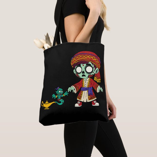 Zombie Aladdin & Zombie Genie Tote Bag (Close Up)