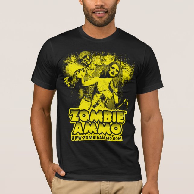Zombie Ammo™ Classic Yellow Design T-Shirt (Front)