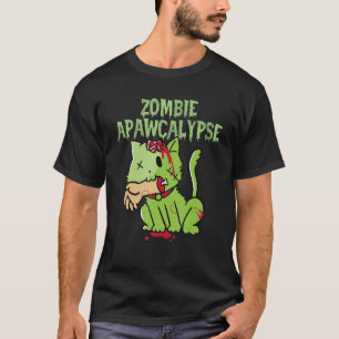 Zombie Apawcalypse Cute Kitten Zombie  Zombie Cat T-Shirt