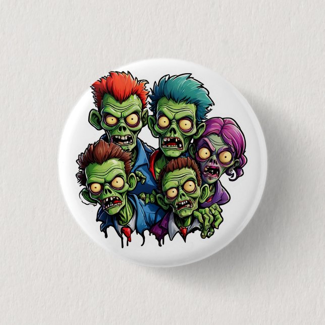 Zombie Apocalypse 3 Cm Round Badge (Front)