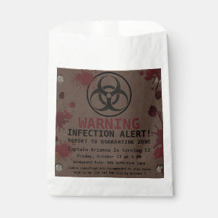 Zombie Apocalypse Birthday Halloween Biohazard Favour Bags