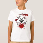 Zombie Apocalypse Birthday | Halloween Biohazard T-Shirt<br><div class="desc">Outbreak alert! This Zombie Apocalypse Birthday | Halloween Biohazard Guest of Honour T-Shirt lets the birthday child (or adult!) lead the quarantine zone in style. Featuring bold biohazard graphics, undead motifs, and a playful “apocalypse” vibe, it’s ideal for Halloween birthdays, zombie-themed parties, or survival squad gatherings. Pair with matching invitations,...</div>