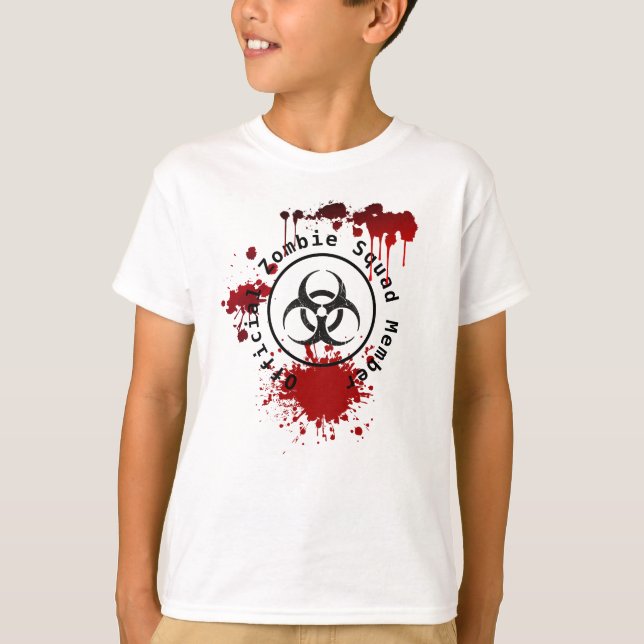 Zombie Apocalypse Birthday | Halloween Biohazard T-Shirt (Front)