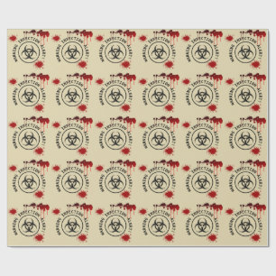Zombie Apocalypse Birthday   Halloween Biohazard Wrapping Paper