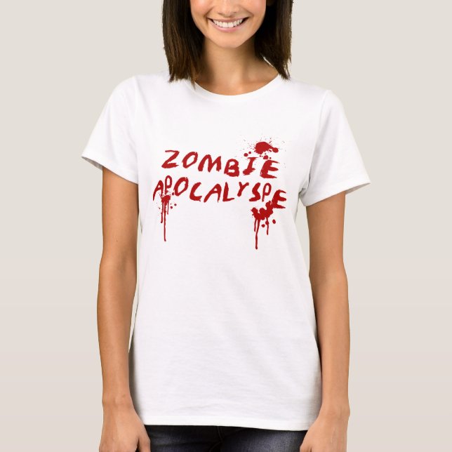 Zombie Apocalypse Girls Tshirt - Walking Dead (Front)