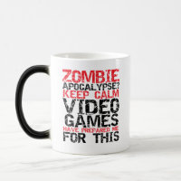 Zombie Apocalypse Keep Calm Gamers Funny Mug