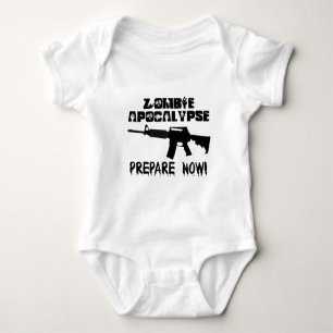 Zombie Apocalypse Prepare Now Baby Bodysuit