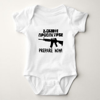 Zombie Apocalypse Prepare Now Baby Bodysuit