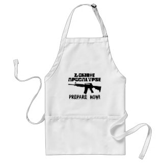 Zombie Apocalypse Prepare Now Standard Apron