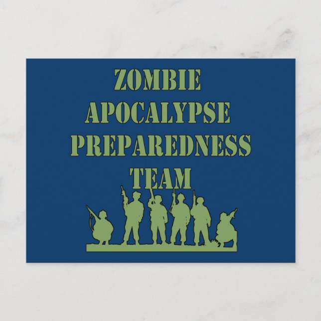 Zombie Apocalypse Preparedness Team Postcard (Front)