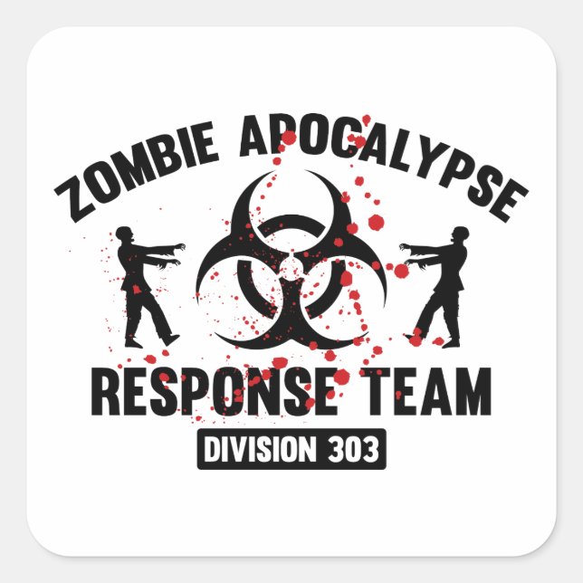 Zombie Apocalypse Response Team Square Sticker (Front)