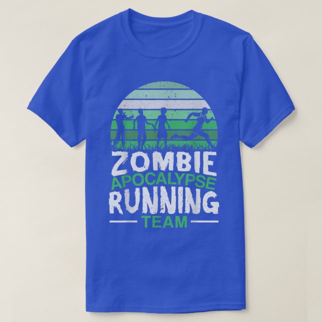 Zombie Apocalypse Running Team Halloween Trick Or  T-Shirt (Design Front)