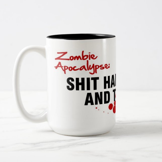 ZOMBIE APOCALYPSE Two-Tone COFFEE MUG (Left)