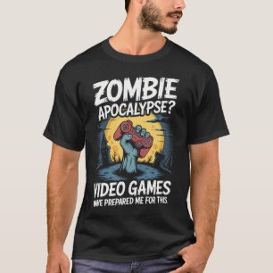 Zombie Apocalypse Video Games Halloween Gamer T-Shirt