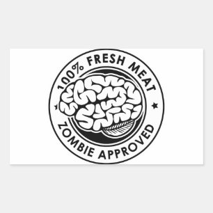 Zombie Approved Rectangular Sticker