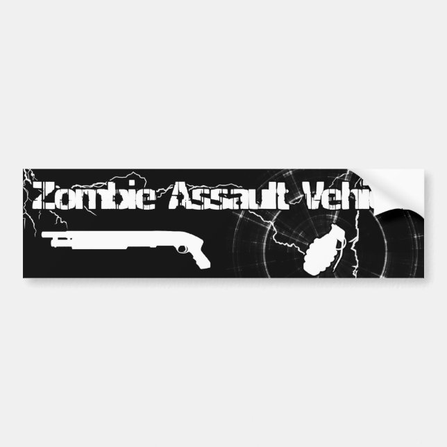 Zombie Assault Vehicle Bumper Sticker (Front)