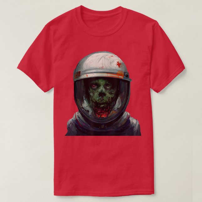 Zombie Astronaut Halloween Party Space Undead Men  T-Shirt (Design Front)