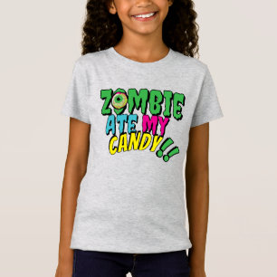 ‘Zombie Ate My Candy’ Funny Halloween T-Shirt