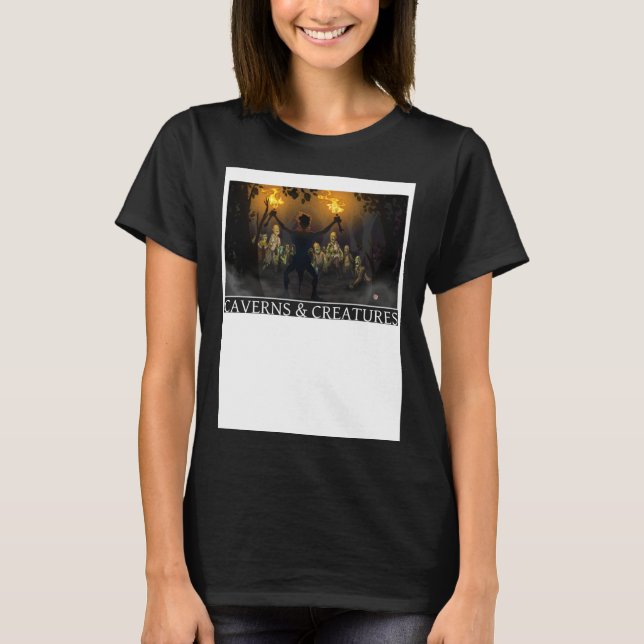 Zombie Attack Caverns & Creatures T-Shirt (Front)