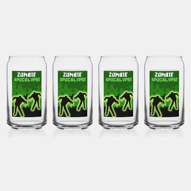 Zombie Attack Kids Can Glass (Front)