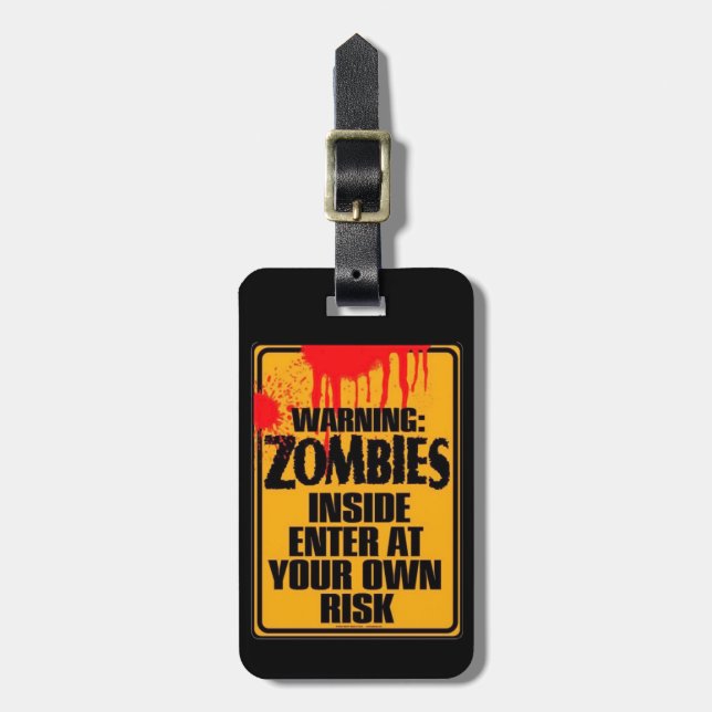 Zombie Attack Luggage Tag (Front Vertical)