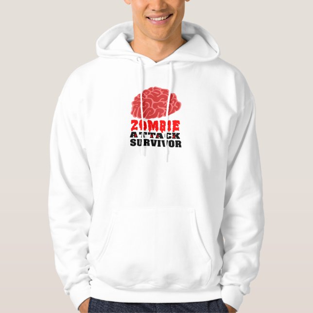 Zombie attack survivor hoodie (Front)